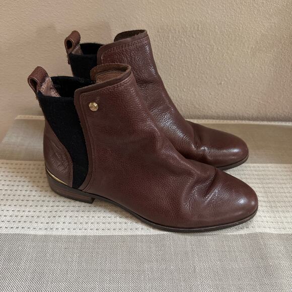 Louise Et Cie Chelsea Boots Brown Leather Pull-On Almond Toe Size 6.5 - Picture 1 of 7